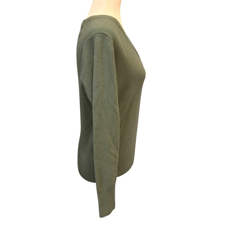 Vince sweater cashmere wool women’s size XS green v neck pullover soft luxury - Picture 7 of 16